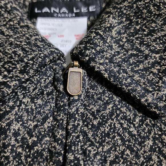 Lana Lee Canada Vintage Womens Black/Light Tan Herringbone Pattern Jacket Sz XL - Picture 5 of 6
